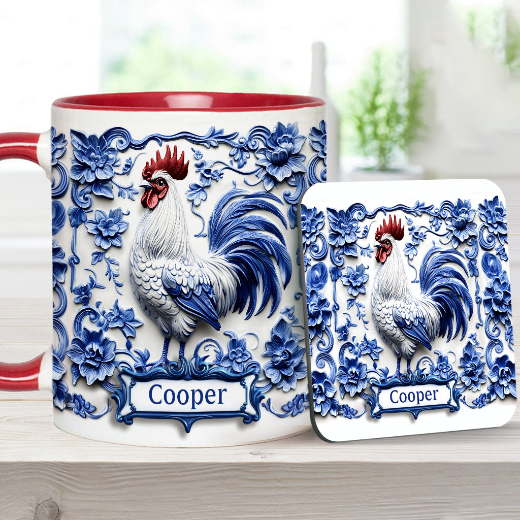 Mug personnalisé en porcelaine avec motif poulet