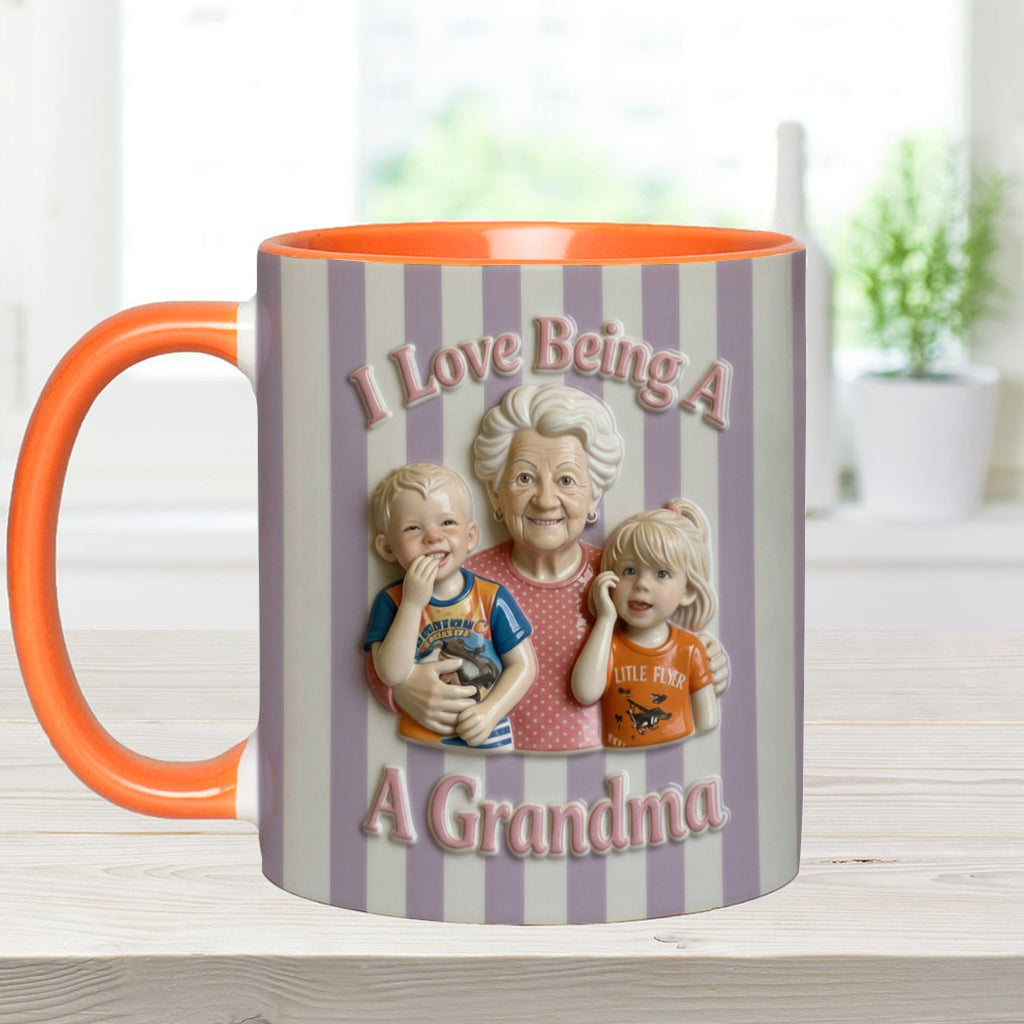 Love Being A Grandparents - Personalized Grandparents Accent Mug