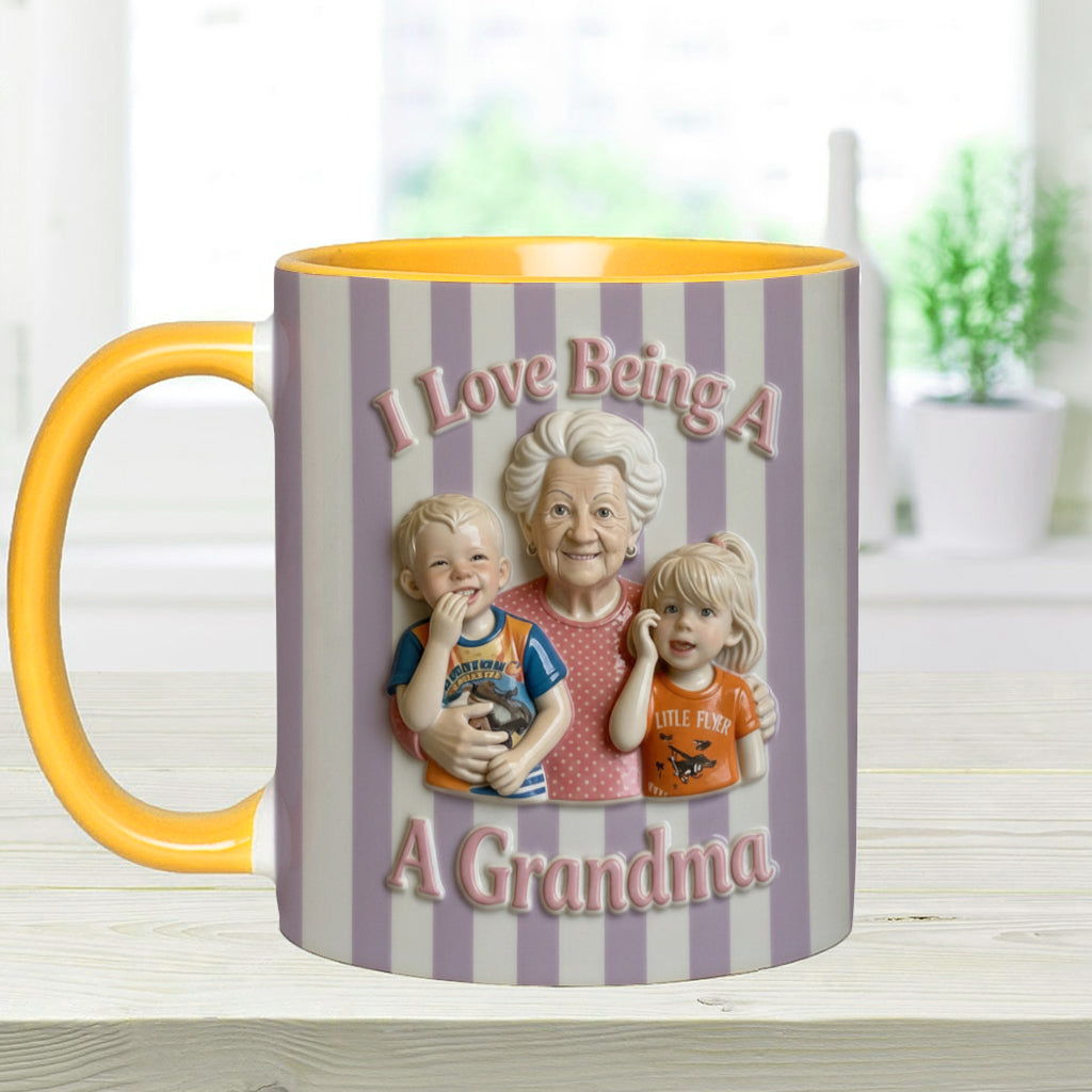 Love Being A Grandparents - Personalized Grandparents Accent Mug