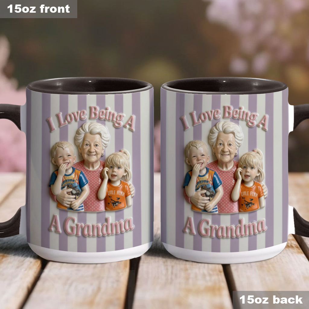 Love Being A Grandparents - Personalized Grandparents Accent Mug