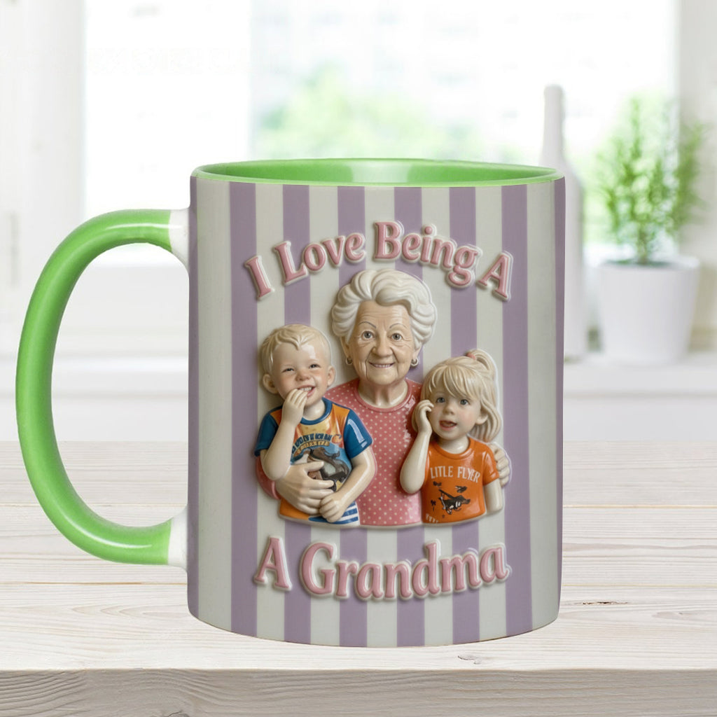 Love Being A Grandparents - Personalized Grandparents Accent Mug