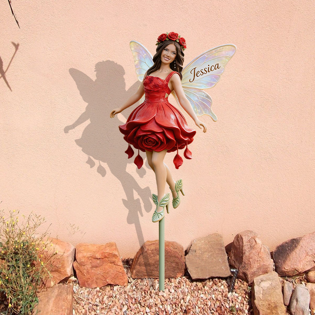 Custom Any Photo Garden Fairy - Personalized Gardening Acrylic Garden Sign/ Acrylic Plaque Sign