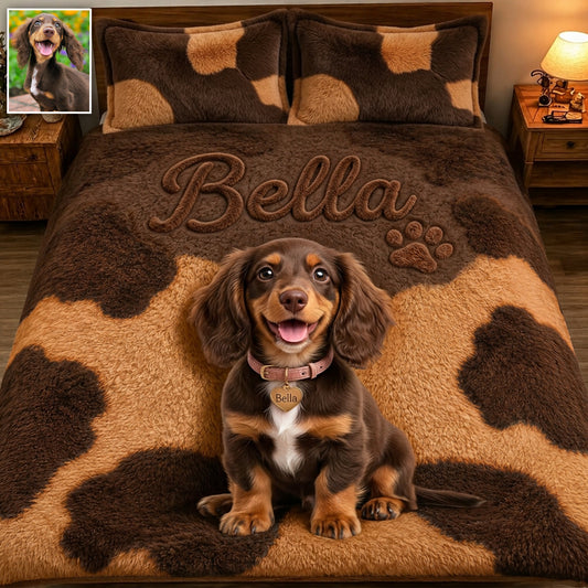 Wunderschönes Haustierbett-Set - Personalisiertes Hundebett-Set