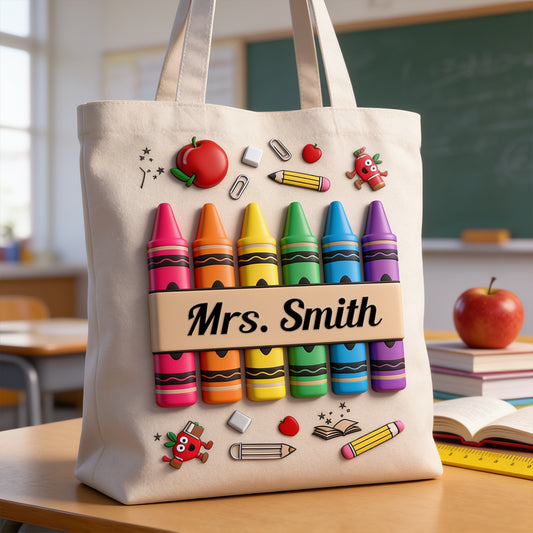 Bleistiftfarbentasche - Personalisierte Lehrertasche