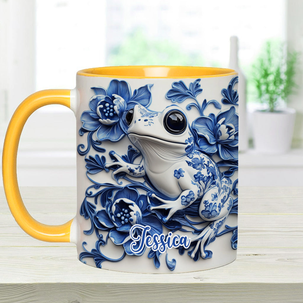 Porcelain Frog - Personalized Frog Accent Mug