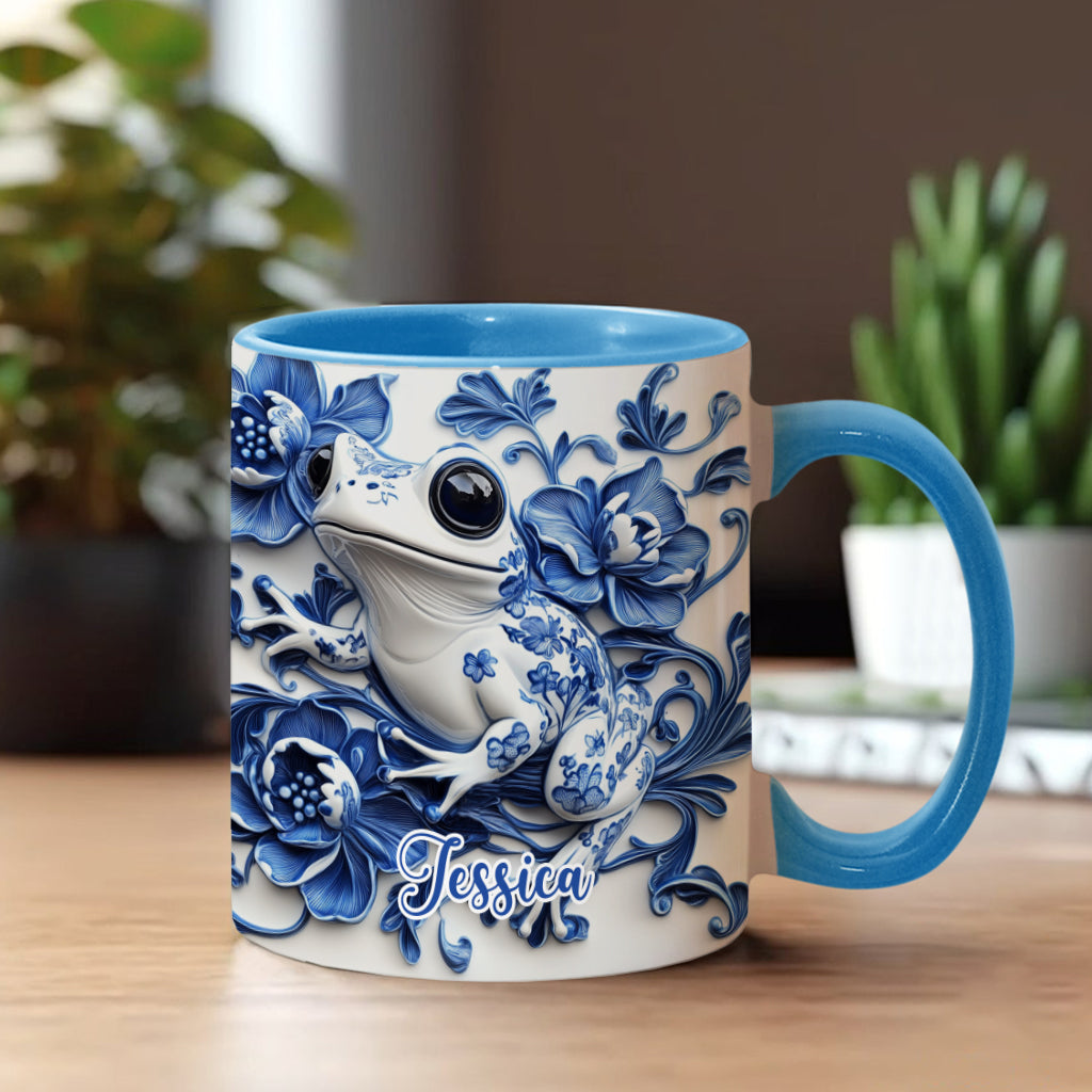 Porcelain Frog - Personalized Frog Accent Mug