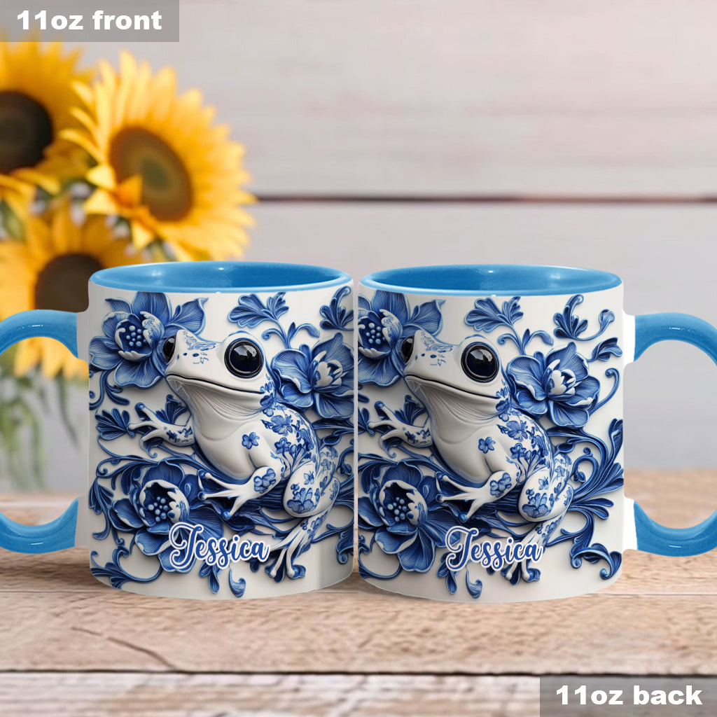 Porcelain Frog - Personalized Frog Accent Mug