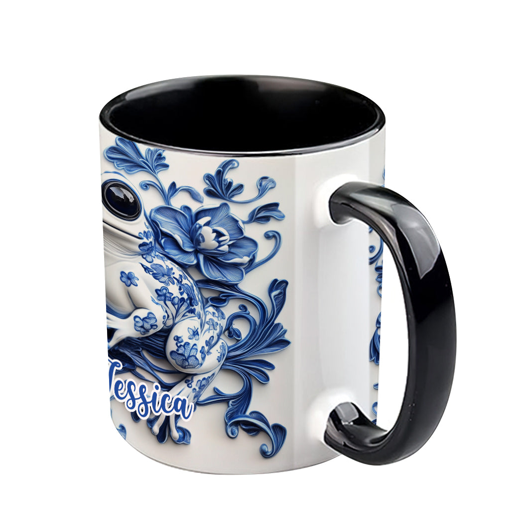 Porcelain Frog - Personalized Frog Accent Mug