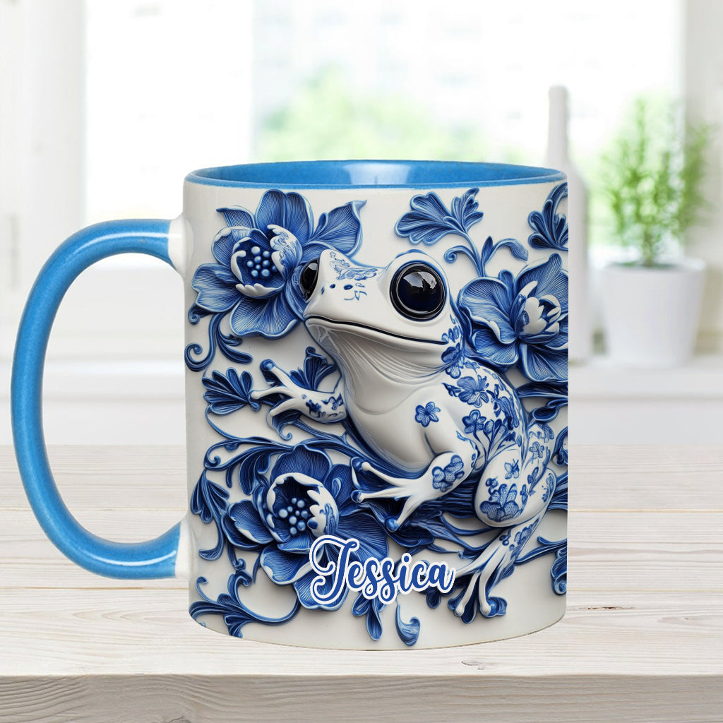 Porcelain Frog - Personalized Frog Accent Mug
