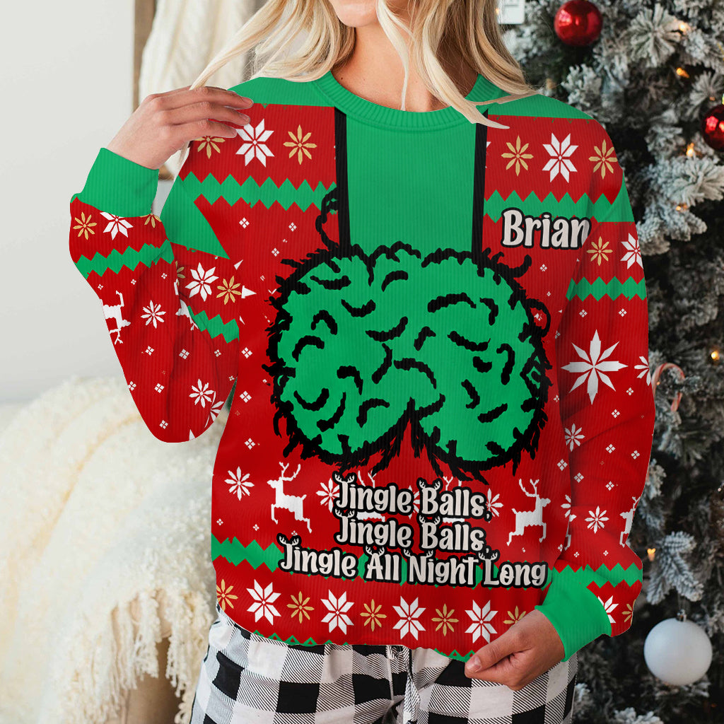 Jingle Balls - Personalized Spicy Couple Ugly Sweater