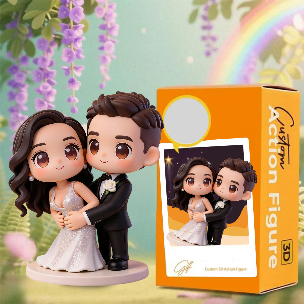 Gift For Her, Gift For Him - Personalized Couple Custom Made 3D Minifigure