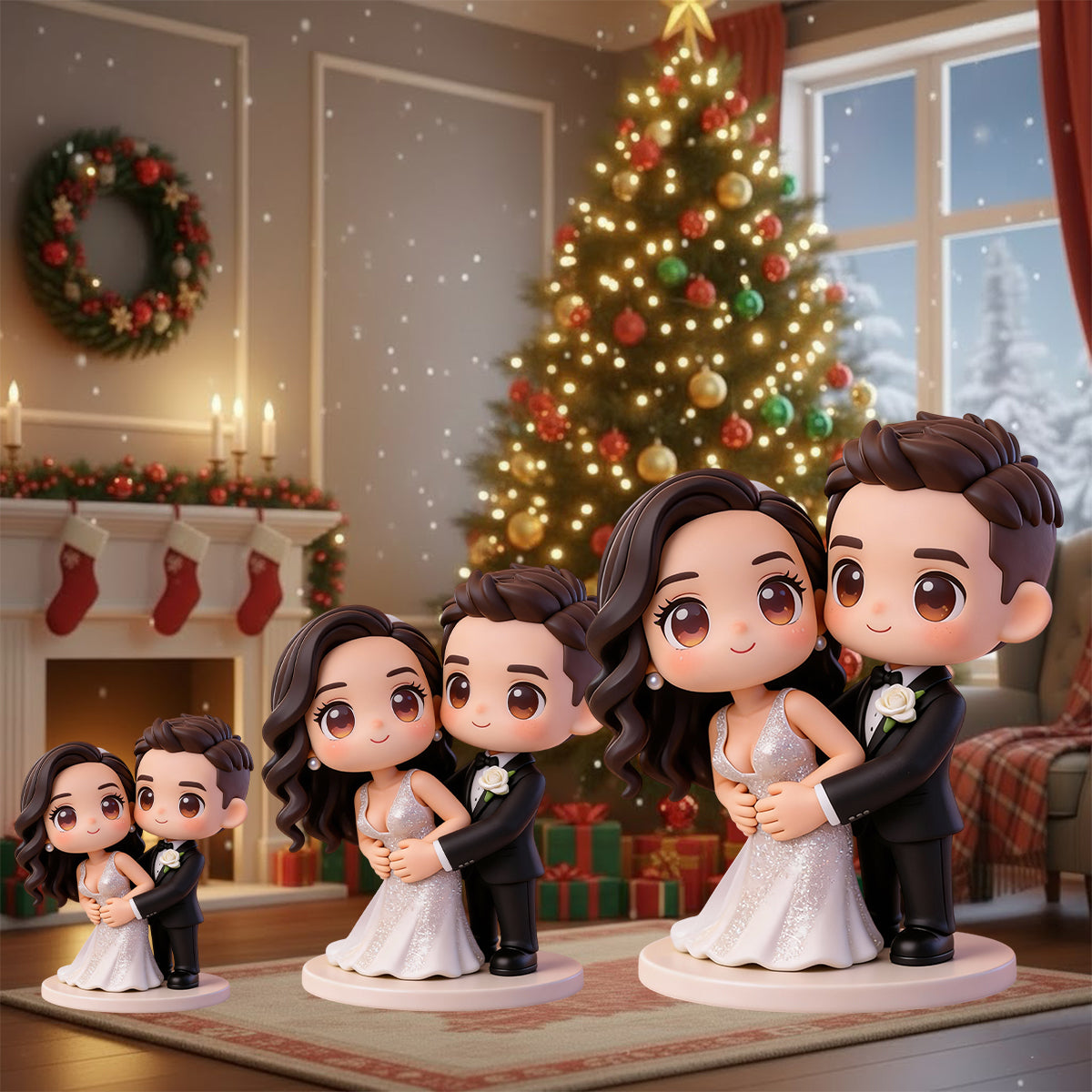 Gift For Her, Gift For Him - Personalized Couple Custom Made 3D Minifigure