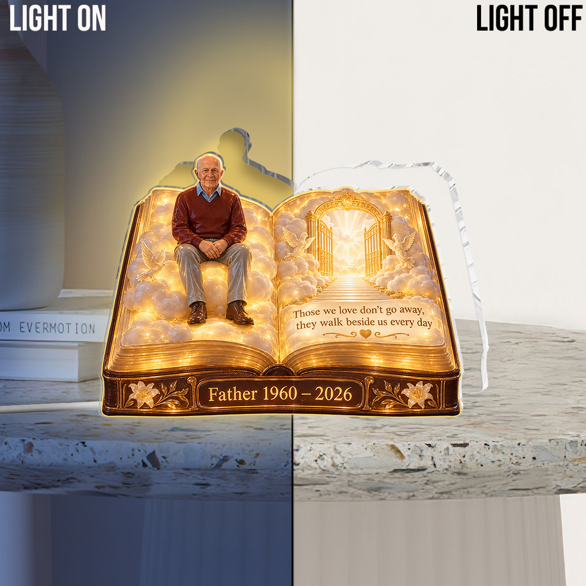 Personalized Memorial Gift, A Beautiful Keepsake to Honor a Loved One - Personalized Memorial Acrylic LED Night Light