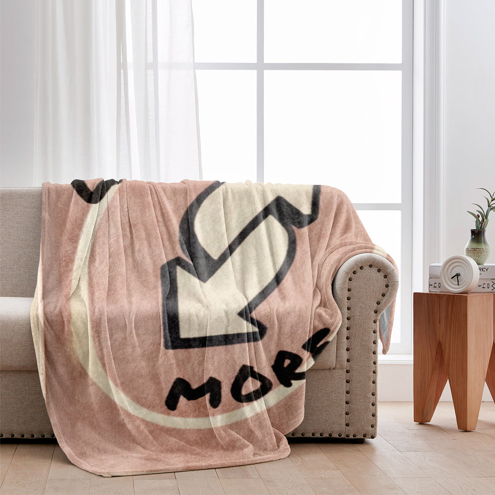 Love You More Reverse Card - Personalized Couple Blanket