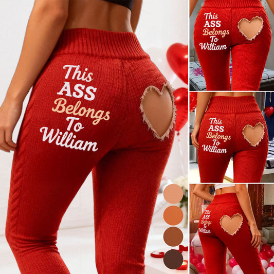 This Ass Belongs To - Personalized Couple Leggings