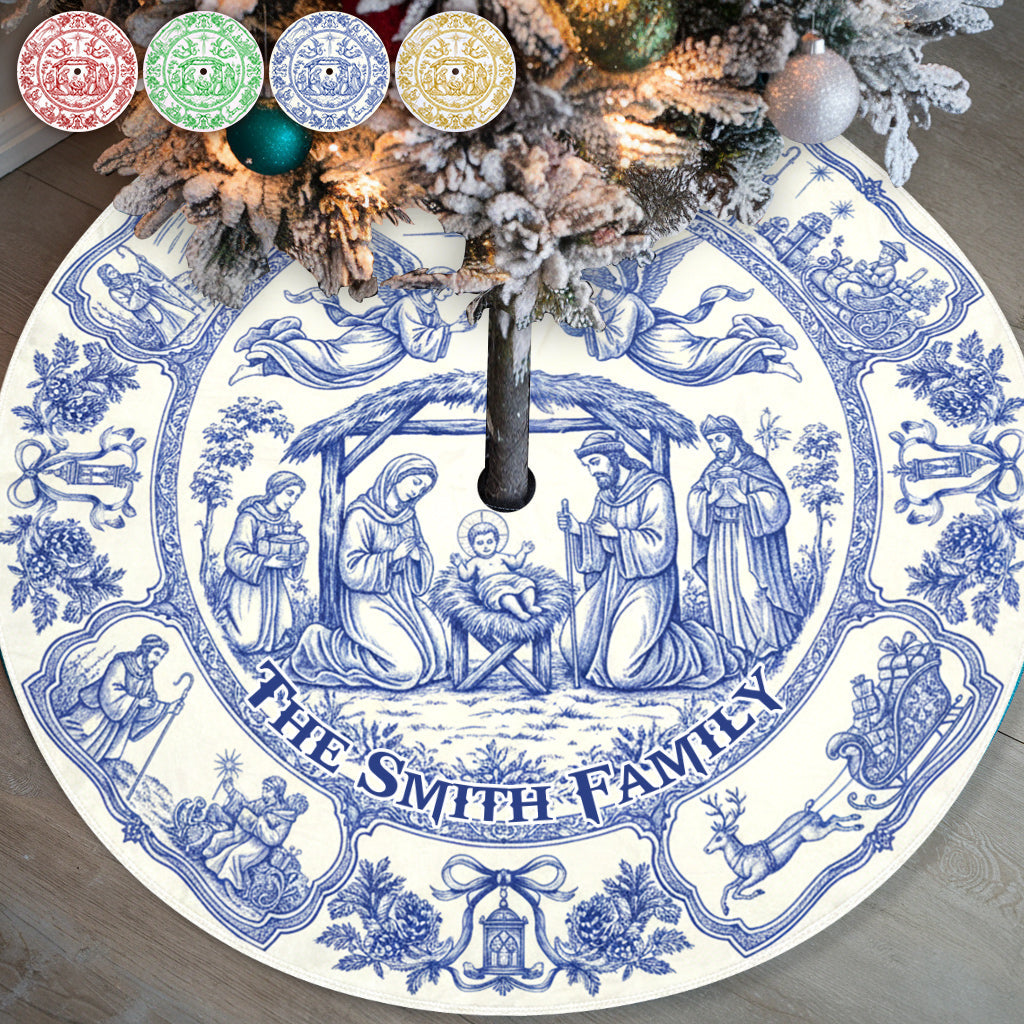 God Bless Our Family - Personalized Christian Tree Skirt