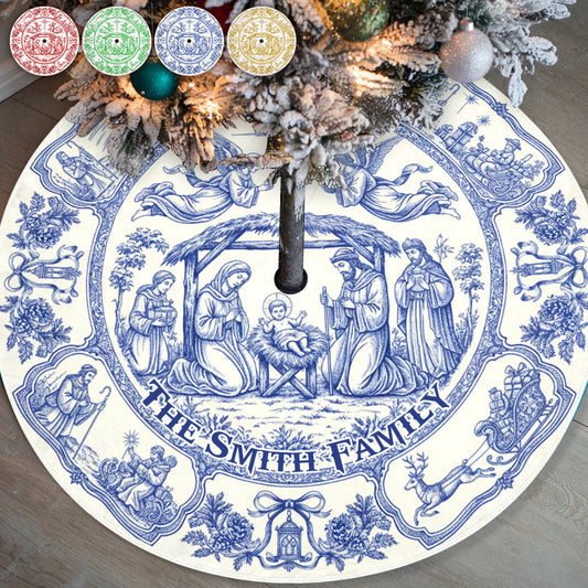 God Bless Our Family - Personalized Christian Tree Skirt