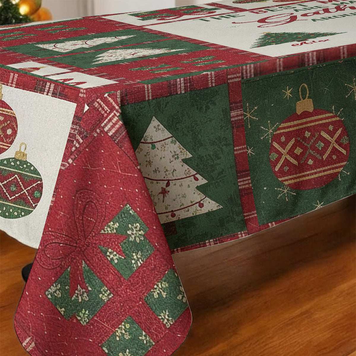 The Best Memories Are Made Gathered Around the Table - Personalized Family Table Cloth Cover