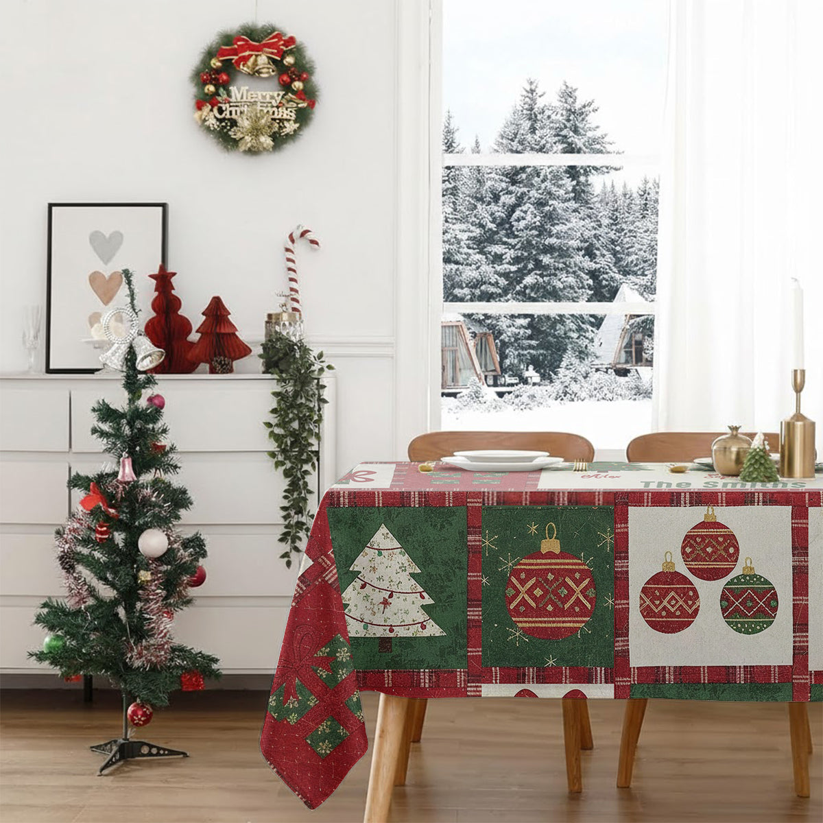 The Best Memories Are Made Gathered Around the Table - Personalized Family Table Cloth Cover