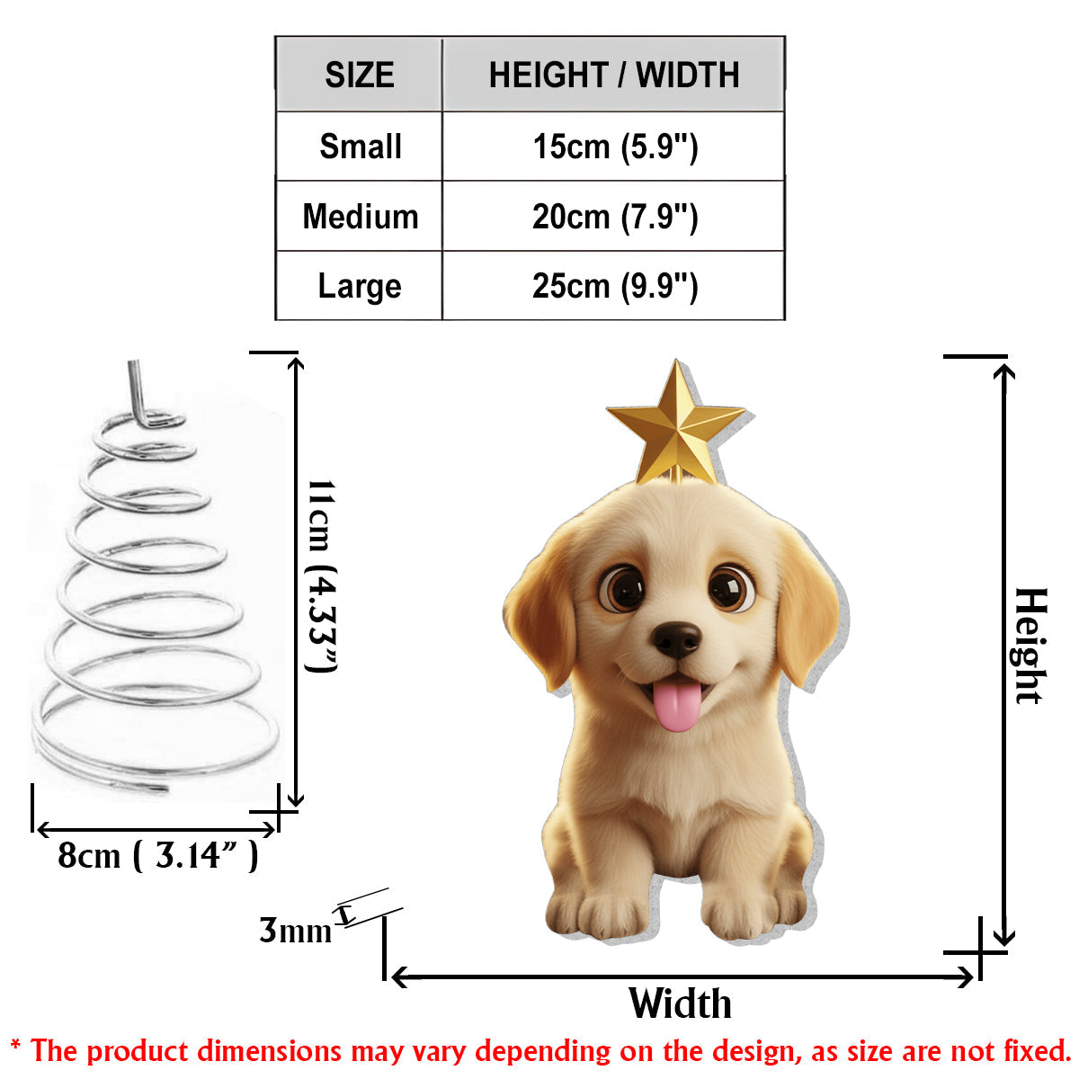 Lovely Dog Chibi Style Pet Lovers - Personalized Dog LED Light Tree Topper