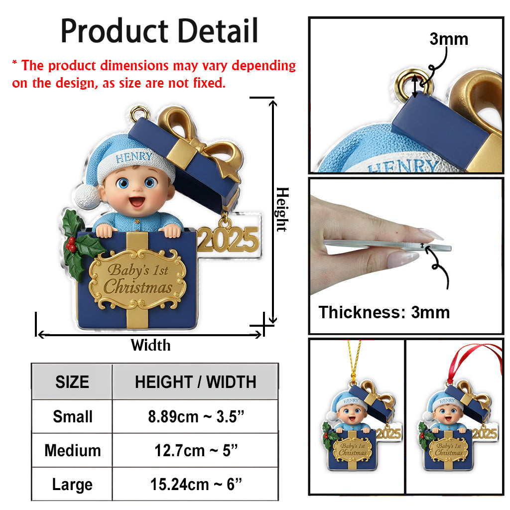 Babys erstes Weihnachtsfest – personalisierter Neugeborenen-Weihnachtsschmuck