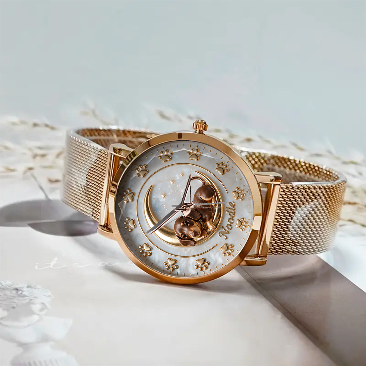 La vie est meilleure avec mon chien - Montre femme personnalisée