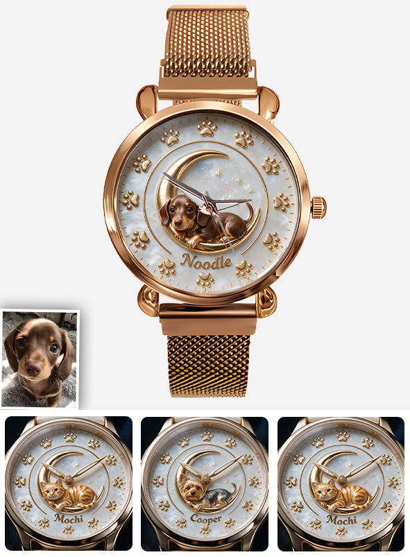 La vie est meilleure avec mon chien - Montre femme personnalisée