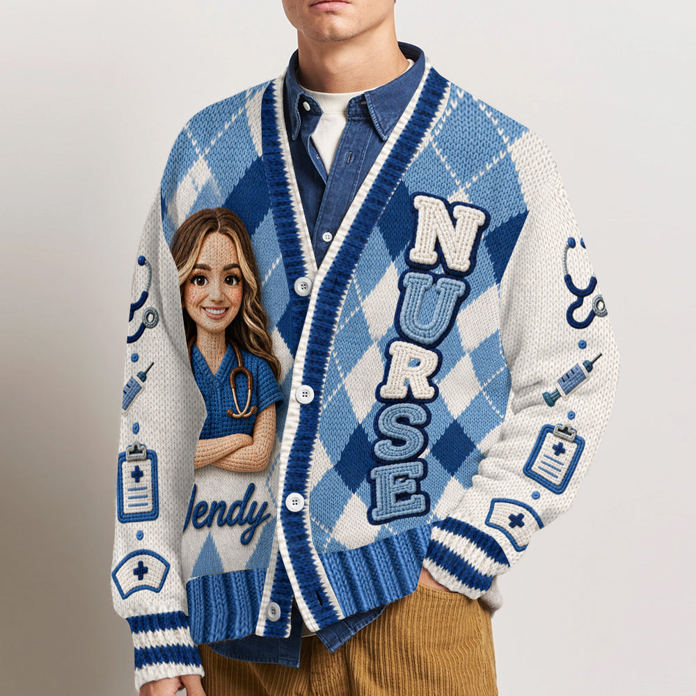 Tout Photo Aime Être Infirmière - Cardigan Personnalisé pour Infirmière