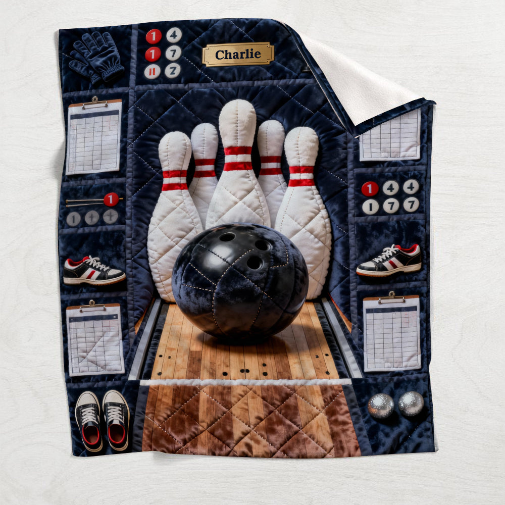 Love Bowling - Personalized Bowling Blanket