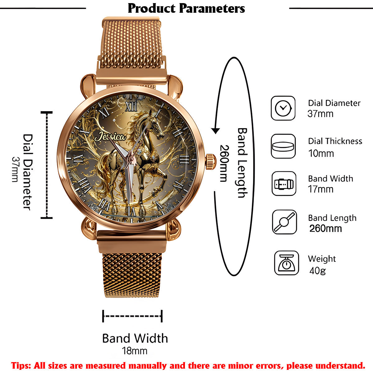 Love Horse - Personalized Horse Women Hand Watch