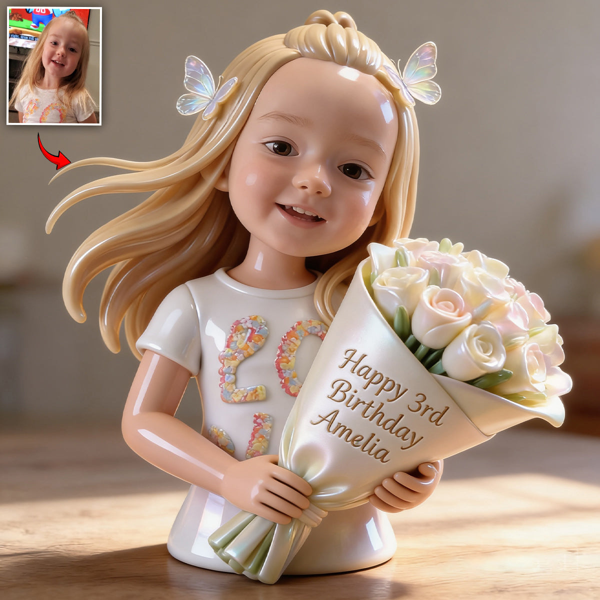 Benutzerdefiniertes Foto - Personalisierte Kinder Acrylplakette in Form