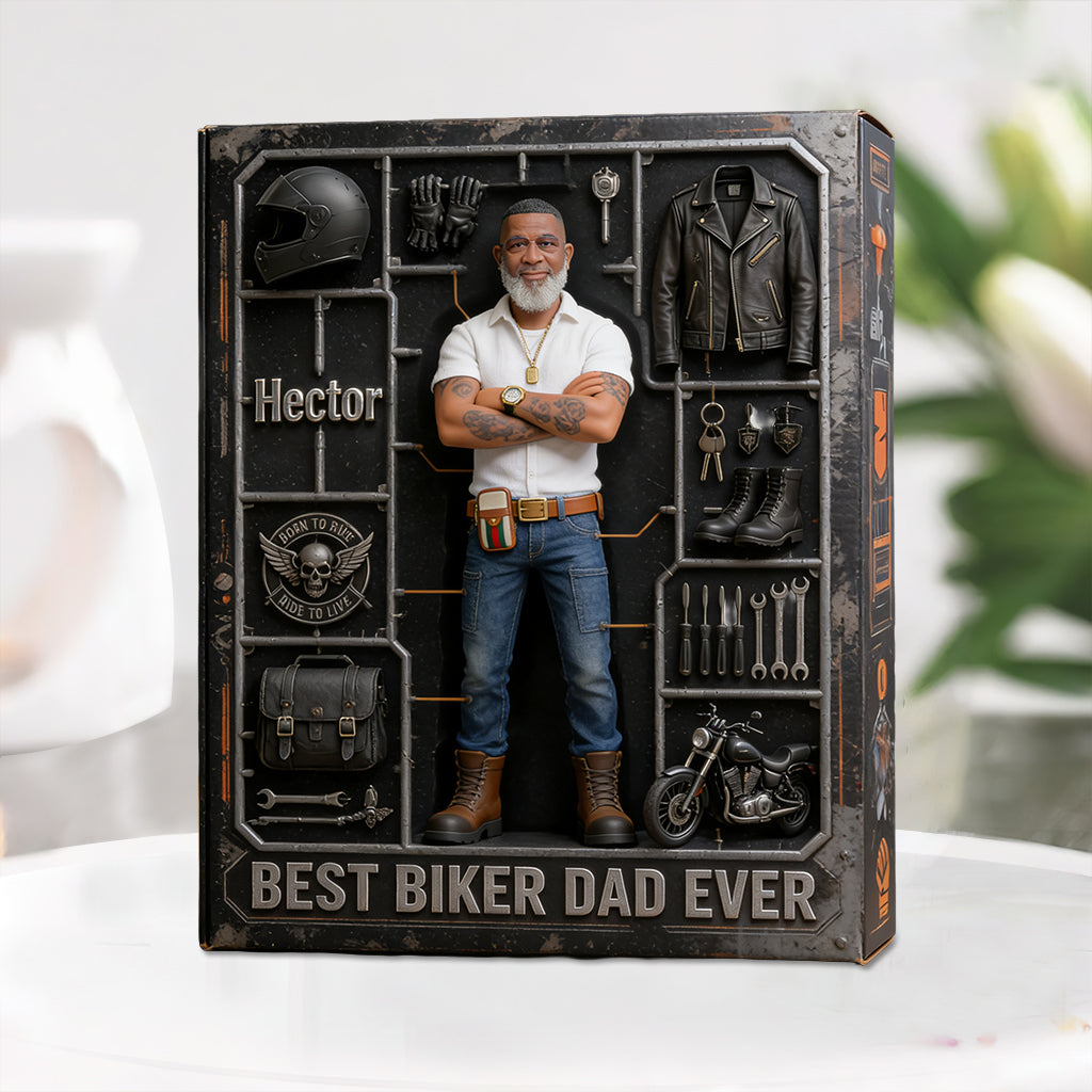 Né Pour Rouler Fier D'être Papa - Plaque Acrylique Personnalisée
