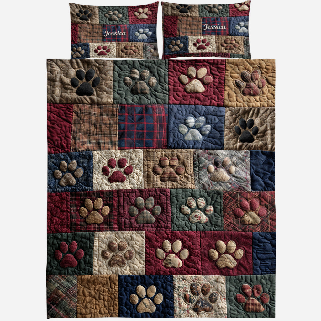 Love My Dog - Personalized Dog Quilt Set
