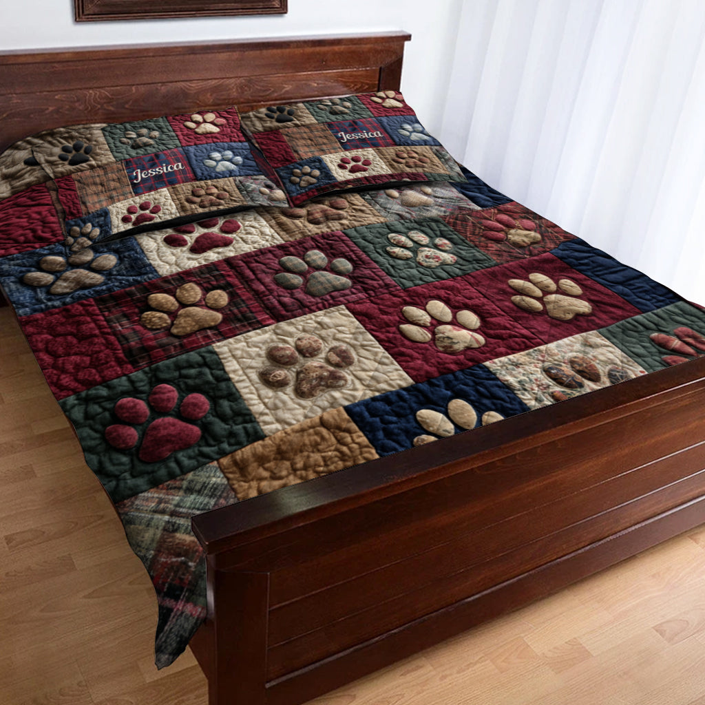 Love My Dog - Personalized Dog Quilt Set