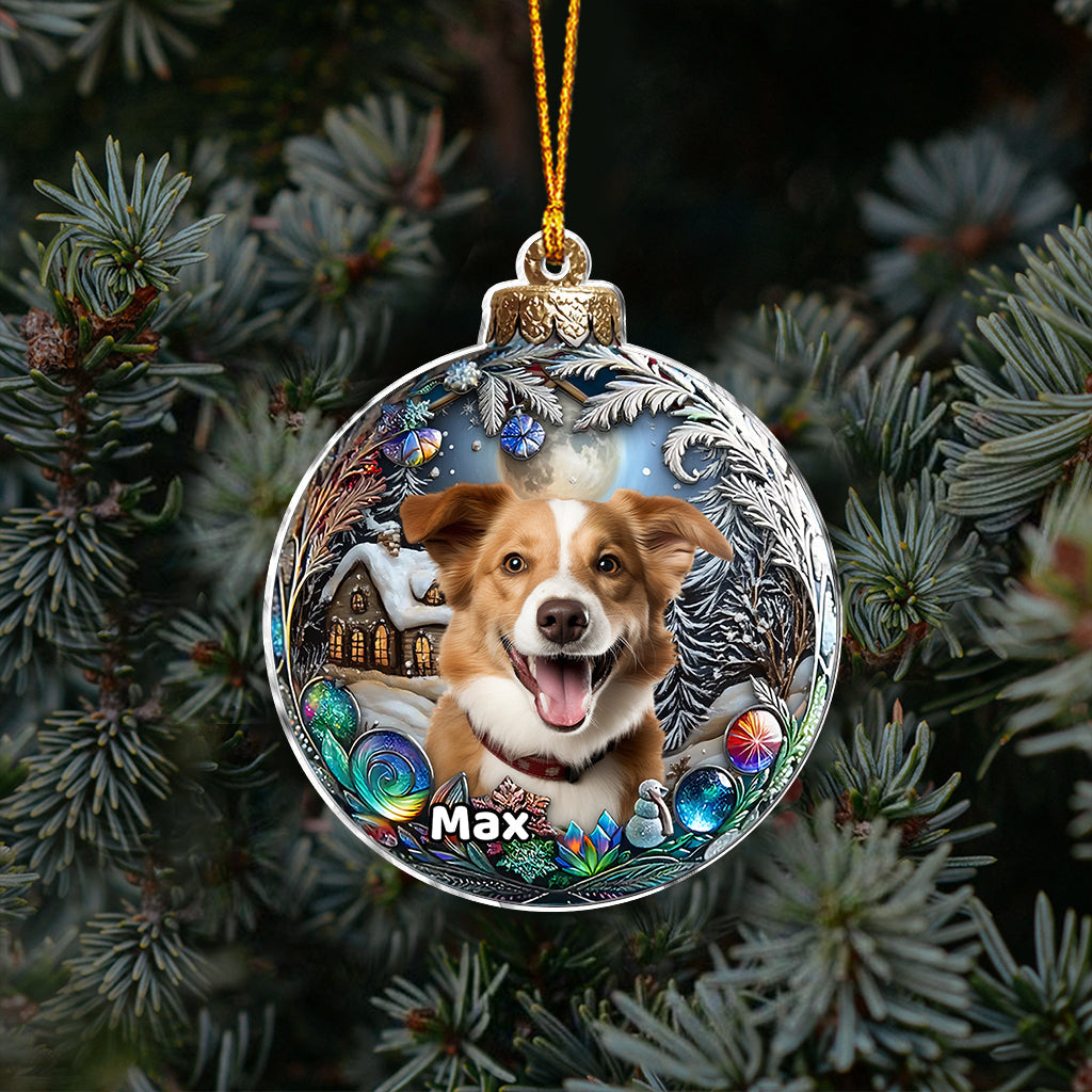 Téléchargez la photo de votre chien - Ornement personnalisé pour chien
