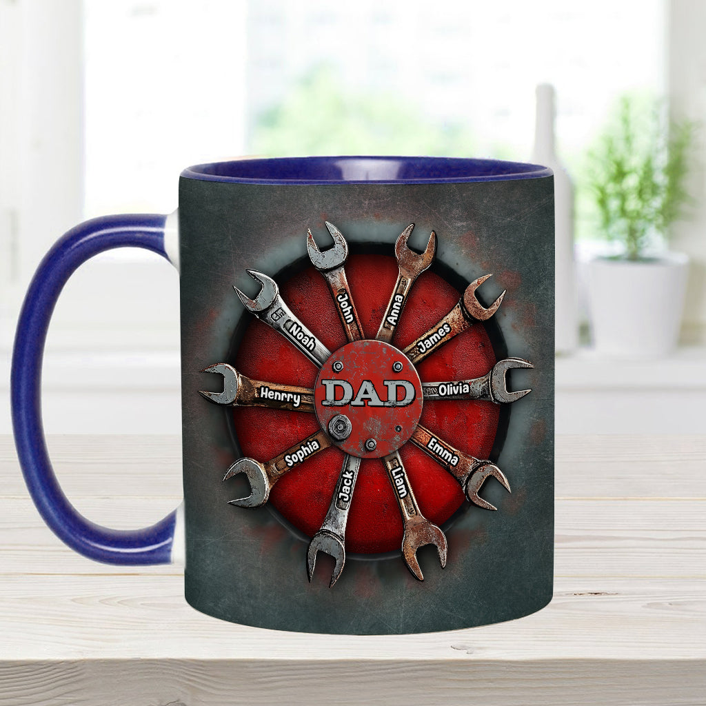 Dad's Tools - Personalized Father Accent Mug