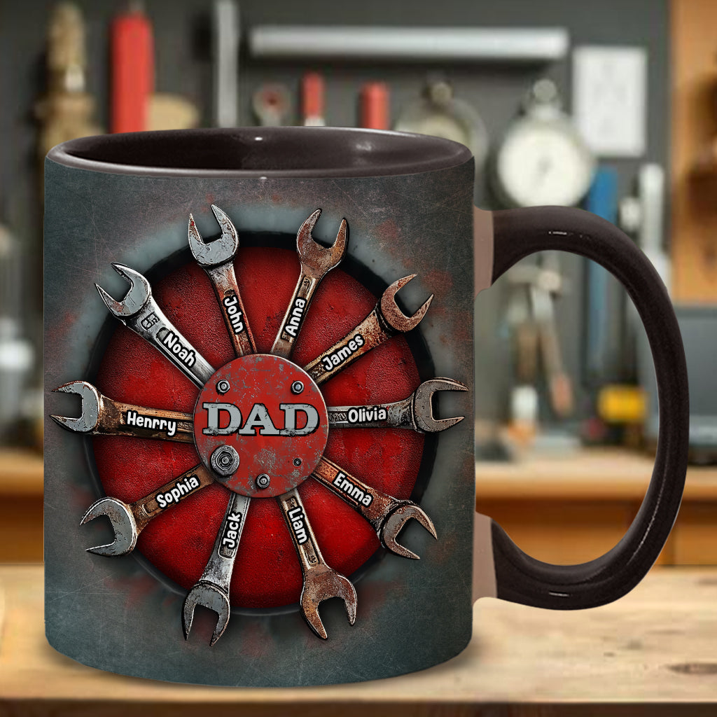 Dad's Tools - Personalized Father Accent Mug