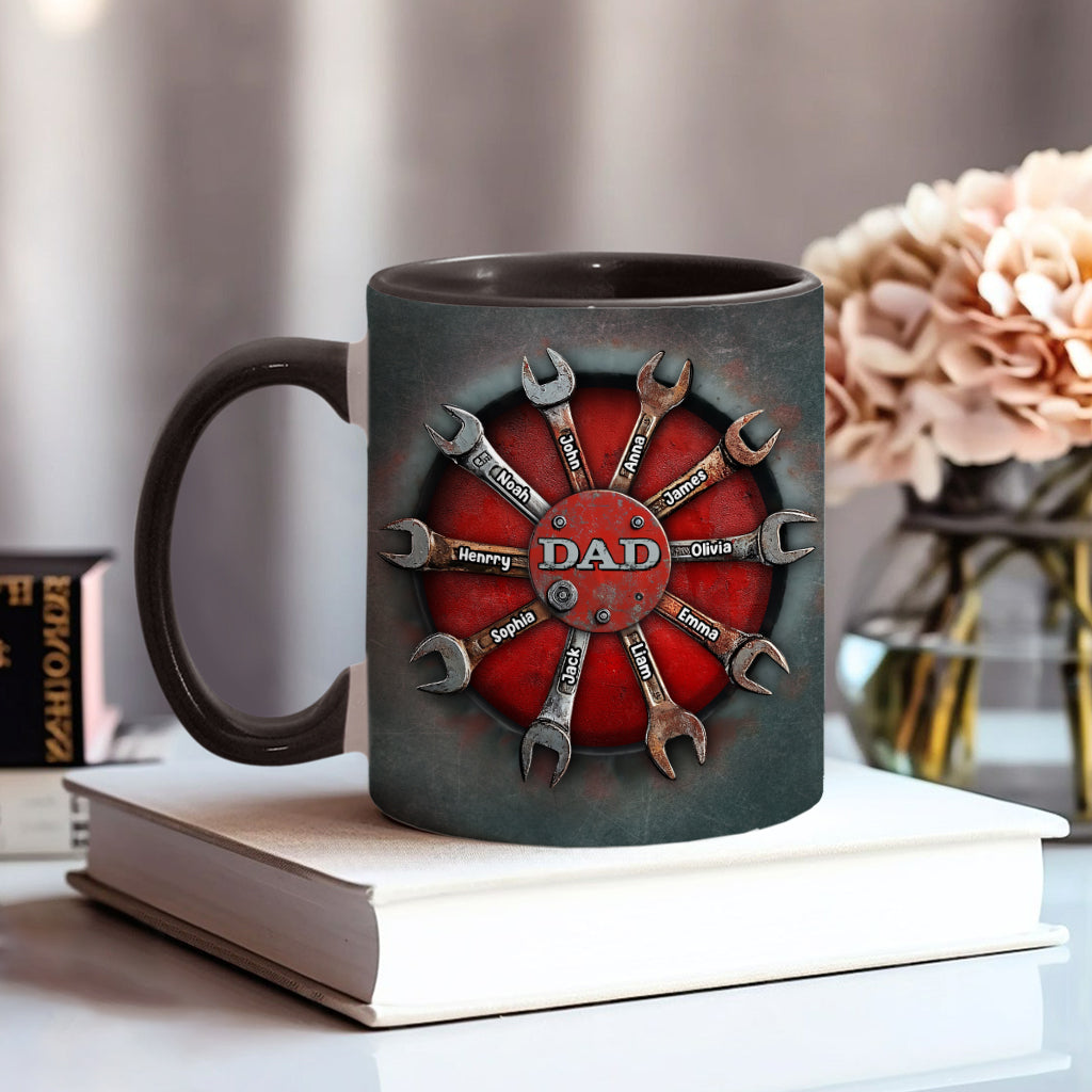 Dad's Tools - Personalized Father Accent Mug