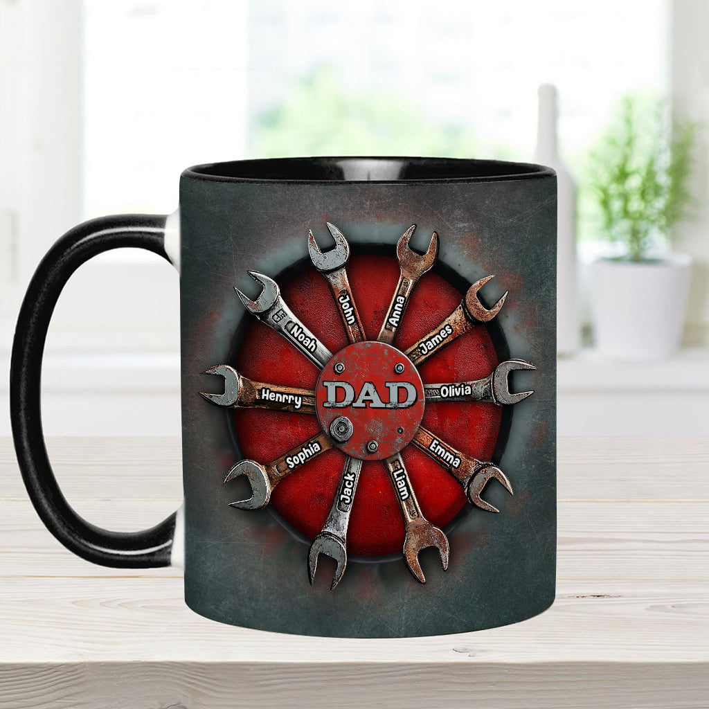 Dad's Tools - Personalized Father Accent Mug