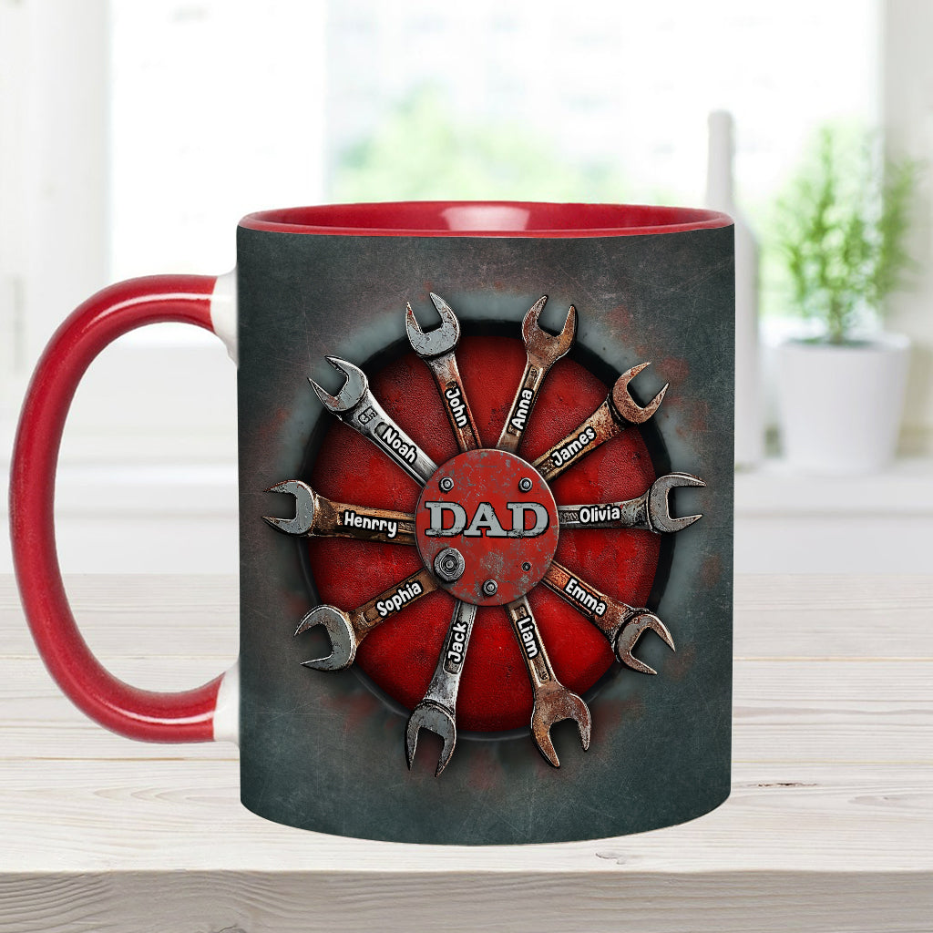 Dad's Tools - Personalized Father Accent Mug