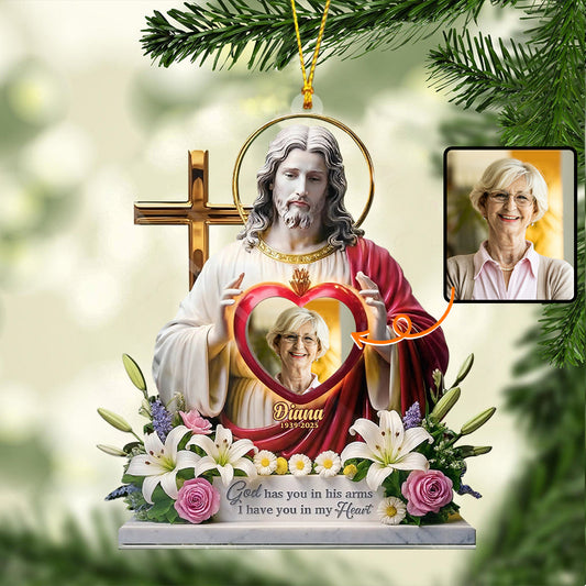 Sacred Heart of Jesus - Personalized Memorial Ornament