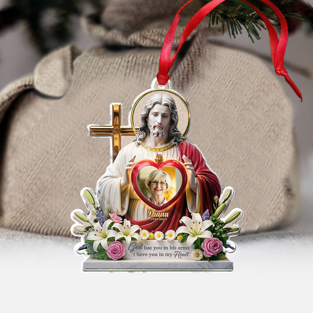 Sacred Heart of Jesus - Personalized Memorial Ornament