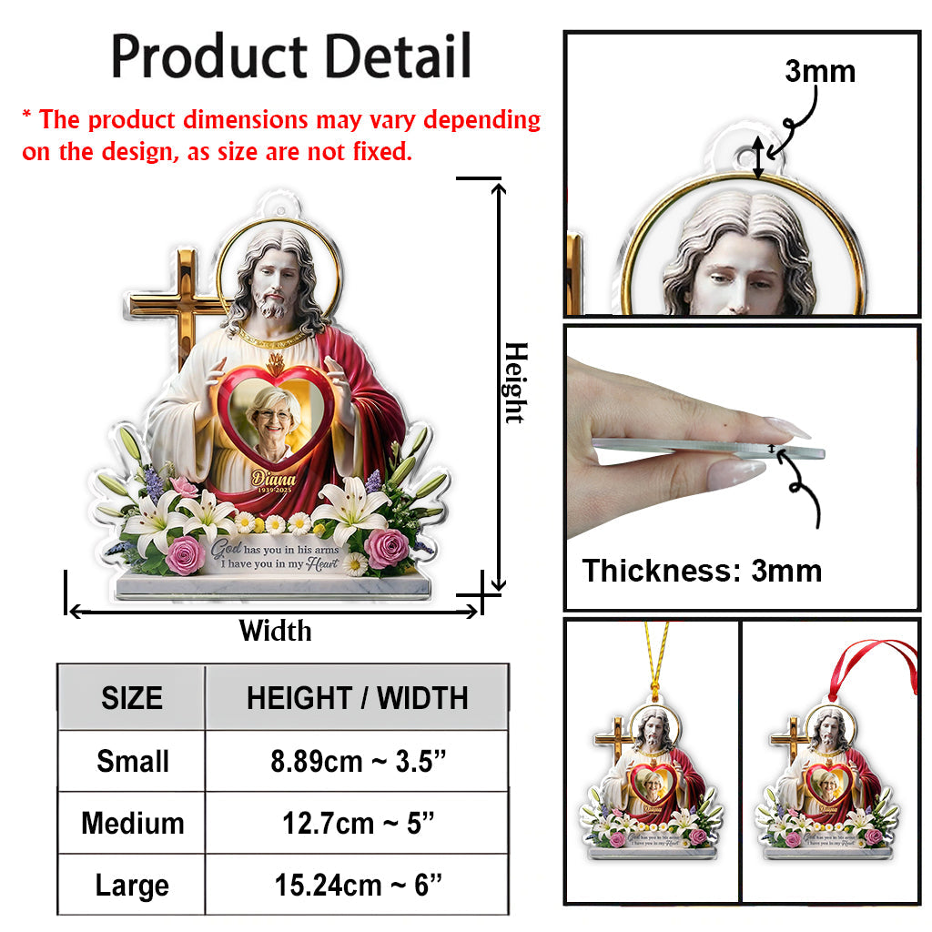 Sacred Heart of Jesus - Personalized Memorial Ornament
