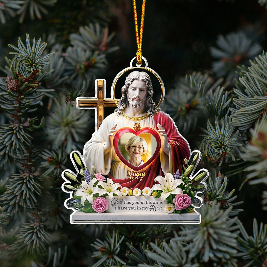 Sacred Heart of Jesus - Personalized Memorial Ornament