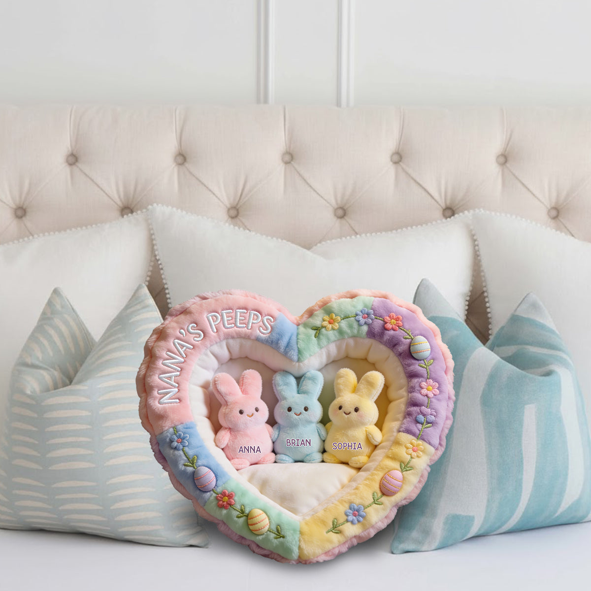 Cadeau idéal pour maman ou grand-mère : coussin personnalisé en fausse fourrure en forme de grand-mère