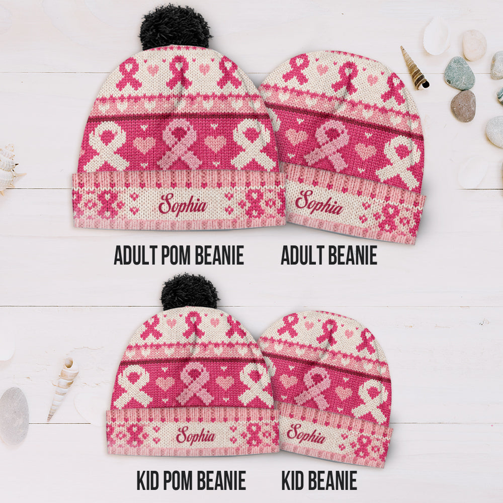 Bonnet Personnalisé - Ruban Rose Amour & Espoir