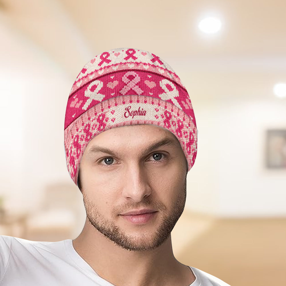 Bonnet Personnalisé - Ruban Rose Amour & Espoir
