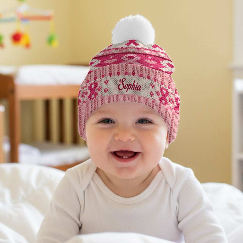 Bonnet Personnalisé - Ruban Rose Amour & Espoir