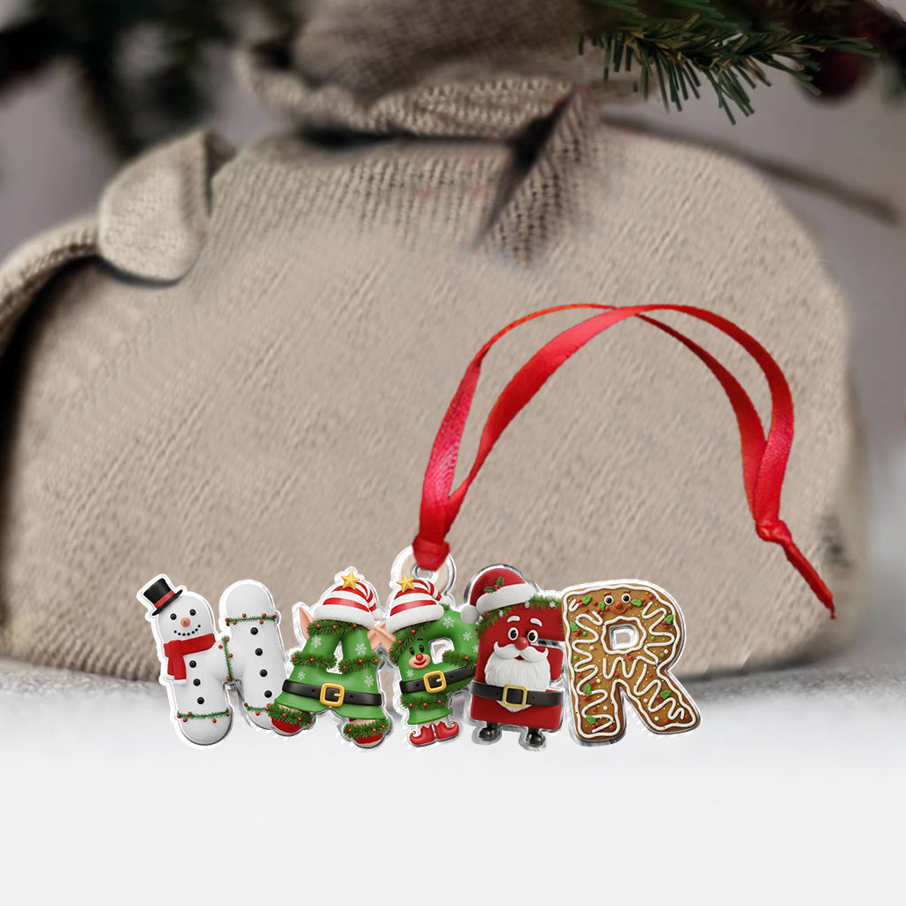 Christmas Alphabet - Personalized Christmas Custom Shaped Ornament