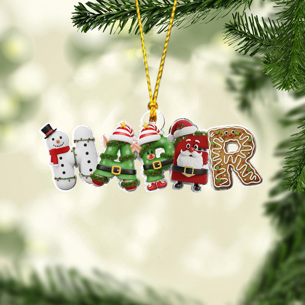 Christmas Alphabet - Personalized Christmas Custom Shaped Ornament